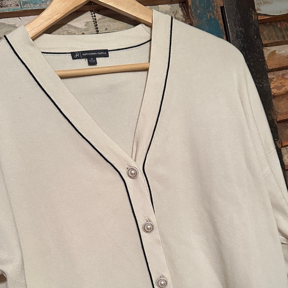 Adrianna Papell Cream Women's Sweater
